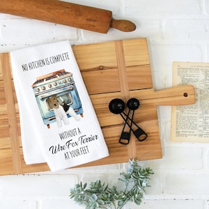 Wire Fox Terrier, Tea Towel, Kitchen Towel, Christmas Dish Towel, Dog Dish Towels, Dog Lovers, Kitchen Towels, Wire Fox Terrier Towel