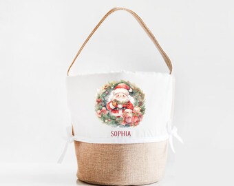 Christmas Baskets, Christmas Gift Basket, Santa, Watercolor, Traditional, Baskets, Gift Baskets, Christmas