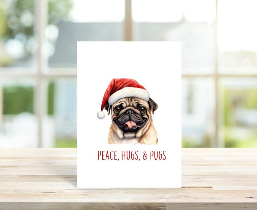 Pug Christmas Cards - Etsy