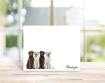 Black Lab Breed Gift, Labrador Retriever, Labrador Retriever Stationery, Thank You Notes, Thank You Cards, Chocolate Lab, Black Lab