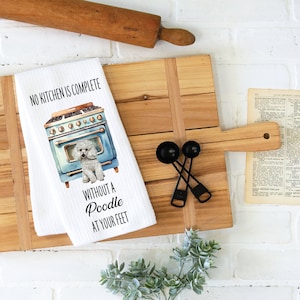 Poodle, Tea Towel, Kitchen Towel, Christmas Dish Towel, Dog Dish Towels, Dog Lovers, Kitchen Towels, House Warming