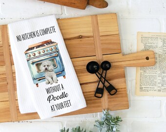 Poodle, Tea Towel, Kitchen Towel, Christmas Dish Towel, Dog Dish Towels, Dog Lovers, Kitchen Towels, House Warming