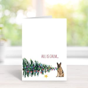 Germ Shepherd Christmas Cards, Holiday Card Set, Dogs, Dog Stationery, Dog Cards, Christmas Cards Dogs, German Shepherd, Christmas Cards