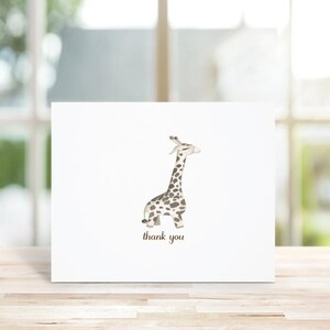 Baby Shower, Baby Shower Thank You Cards, Giraffe, Giraffes,  Thank You Cards,  Zoo, Animals, Baby Announcements, New Baby