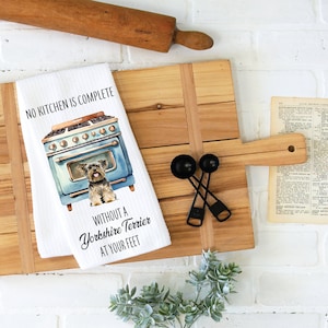 Yorkie, Yorkshire Terrier, Yorkie Towel, Kitchen Towel, Christmas Dish Towel, Dog Dish Towels, Dog Lovers, Christmas Towel