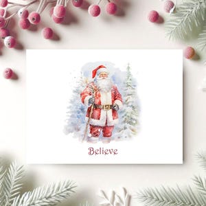 Santa Christmas Cards, Santa Claus, Christmas Cards, Holiday Cards, Santa, Christmas Card Sets, Traditional Santa, Rustic Christmas