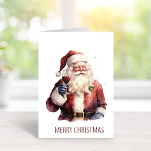 Santa Christmas Cards, Santa Claus, Christmas Cards, Holiday Cards, Santa, Christmas Card Sets, Traditional Santa, Rustic Christmas