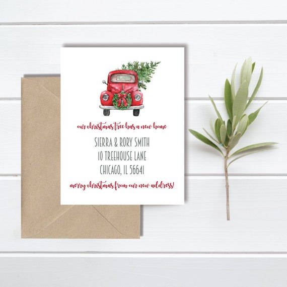 Christmas Moving Announcements Christmas We Ve Moved Cards Christmas New Address Cards Change Of Address Cards