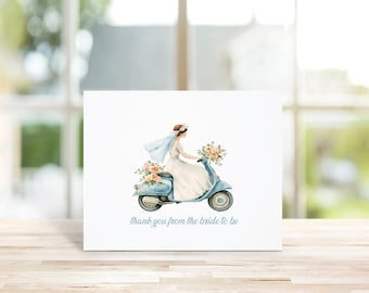 The Future Mrs, Bridal Shower, Thank You Cards, Wedding Gown, Bridal Shower,  Thank You Cards, Soon To Be Mrs, Bride To Be, Watercolor, Boho