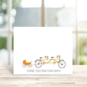 Cartes De remerciement Pour bébé, Cartes pour bébé enceinte, Nouveau bébé, Vélos, Faire-part De Bébé, Vélo Tandem, Poussette