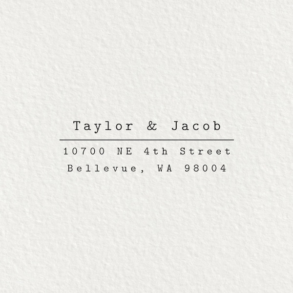 Return Address Stamp, Self Inking Address Stamp, Typewriter Stamp, Custom Stamp, Personalized Stamp, Wood Stamp, Family Stamp | #137
