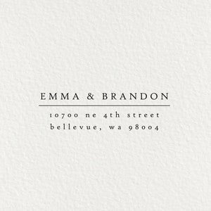 Return Address Stamp, Self Inking Address Stamp, Modern Stamp, Custom Stamp, Personalized Stamp, Wood Stamp, Family Stamp | #136