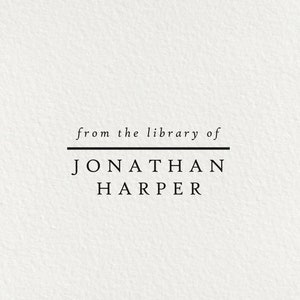 Personalized From the Library of Book Stamp, Ex Libris, This Book Belongs To, Custom Self Inking or Wood Stamp | #09