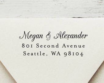 Modern Address Stamp, Minimal Personalized Return Address, Housewarming, Self Inking or Wood Stamp | #95