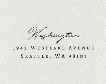 Self Inking Return Address Stamp, Custom Stamp, Personalized Stamp, Wedding Stamp, Housewarming Gift, Self Inking Address - Style #68
