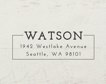 Return Address Stamp, Self Inking Address Stamp, Modern Stamp, Custom Stamp, Personalized Stamp, Wedding Stamp, Family Stamp - Style #74