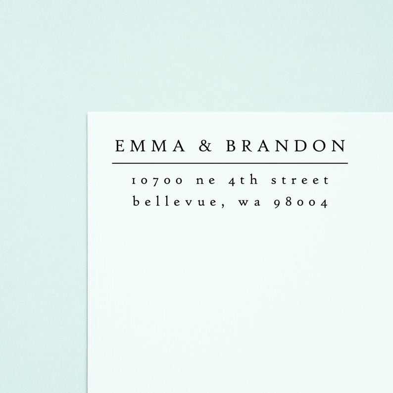 Return Address Stamp, Self Inking Address Stamp, Modern Stamp, Custom Stamp, Personalized Stamp, Wood Stamp, Family Stamp | #136 image 6