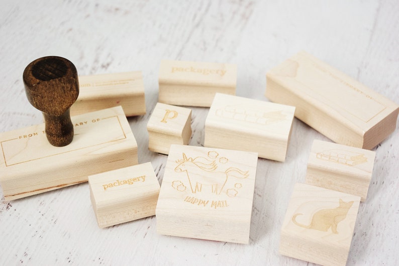 Custom Logo Stamp With Your Design, Custom Stamp for Small Business, Etsy Shop, Custom Rubber Stamp, Brand Stamp, Business Stamp, Wood Stamp image 10