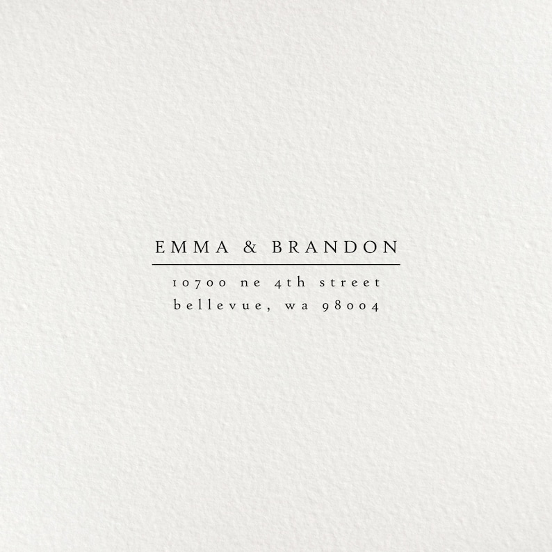 Return Address Stamp, Self Inking Address Stamp, Modern Stamp, Custom Stamp, Personalized Stamp, Wood Stamp, Family Stamp | #136