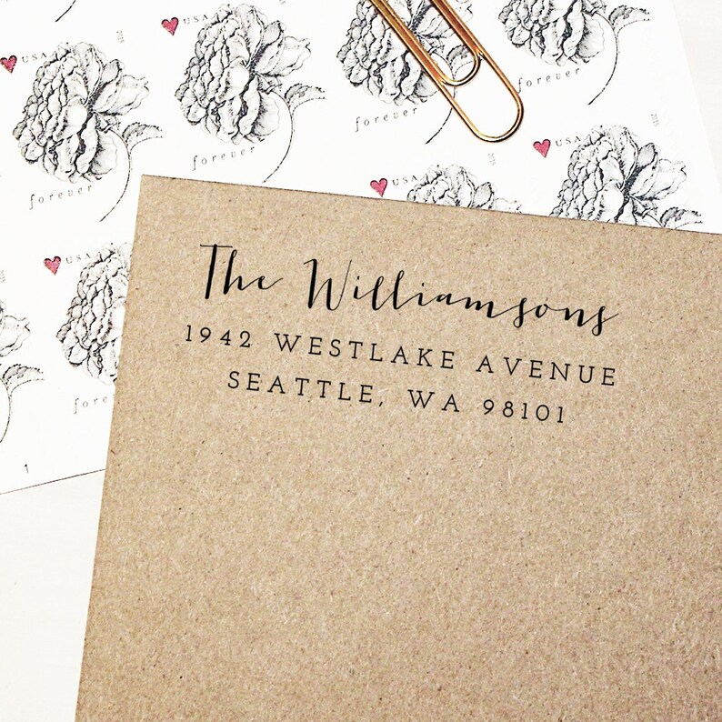 Personalized Stamp Self Inking Return Address Stamp Style #01 Wedding Stamp Self Inking Address Custom Stamp Housewarming Gift