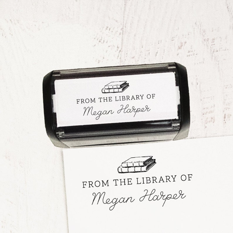 Personalized Book Stamp Self Inking Library Stamp From the Etsy