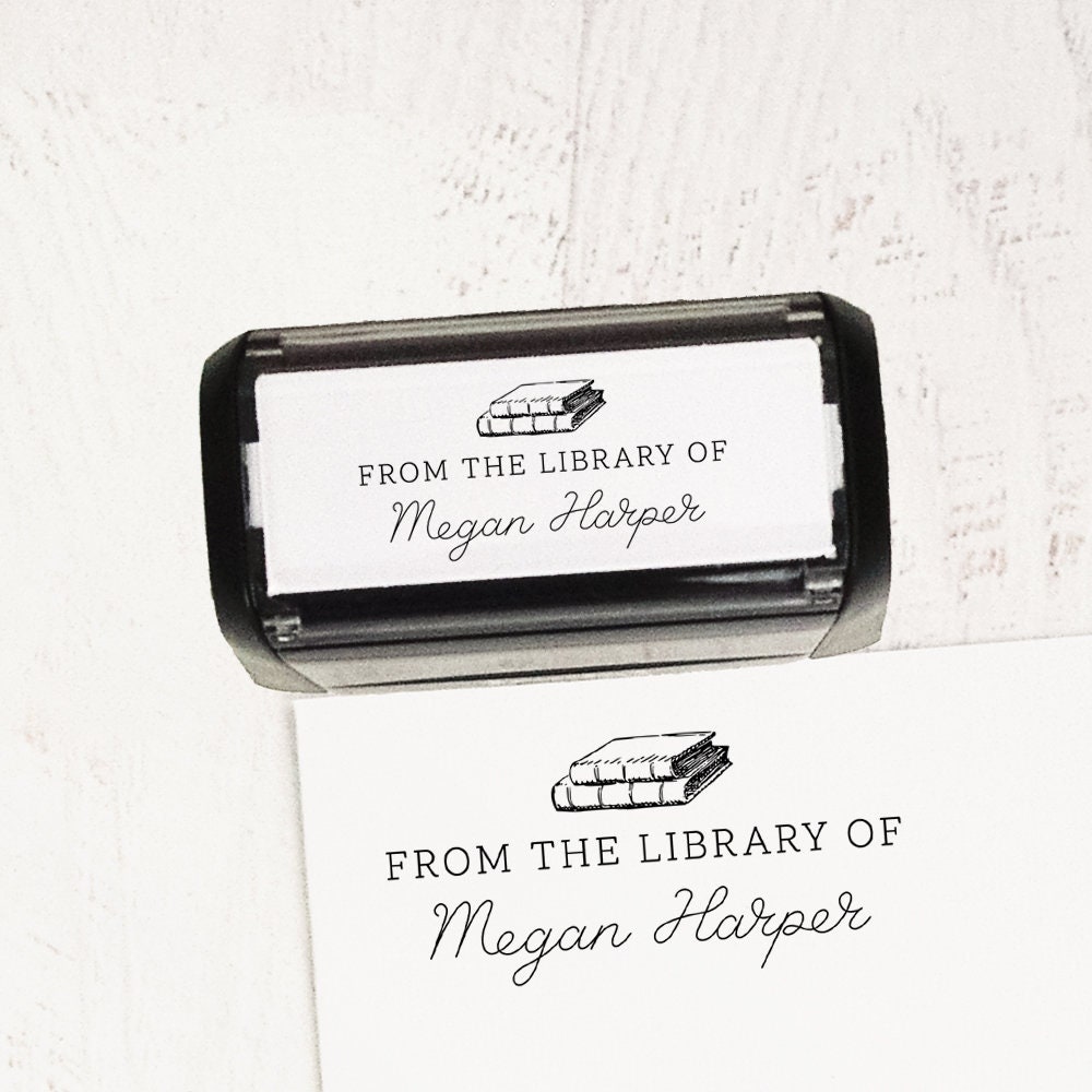 Personalized Book Stamp, From The Library Of Stamp - T926