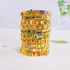 Gold Italian Bracelet, Custom Gold Italy Charms, Personalized Italian Bracelet, Italy Charms