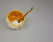 Salt Cellar in Clementine Orange and Farmhouse White by Nstarstudio