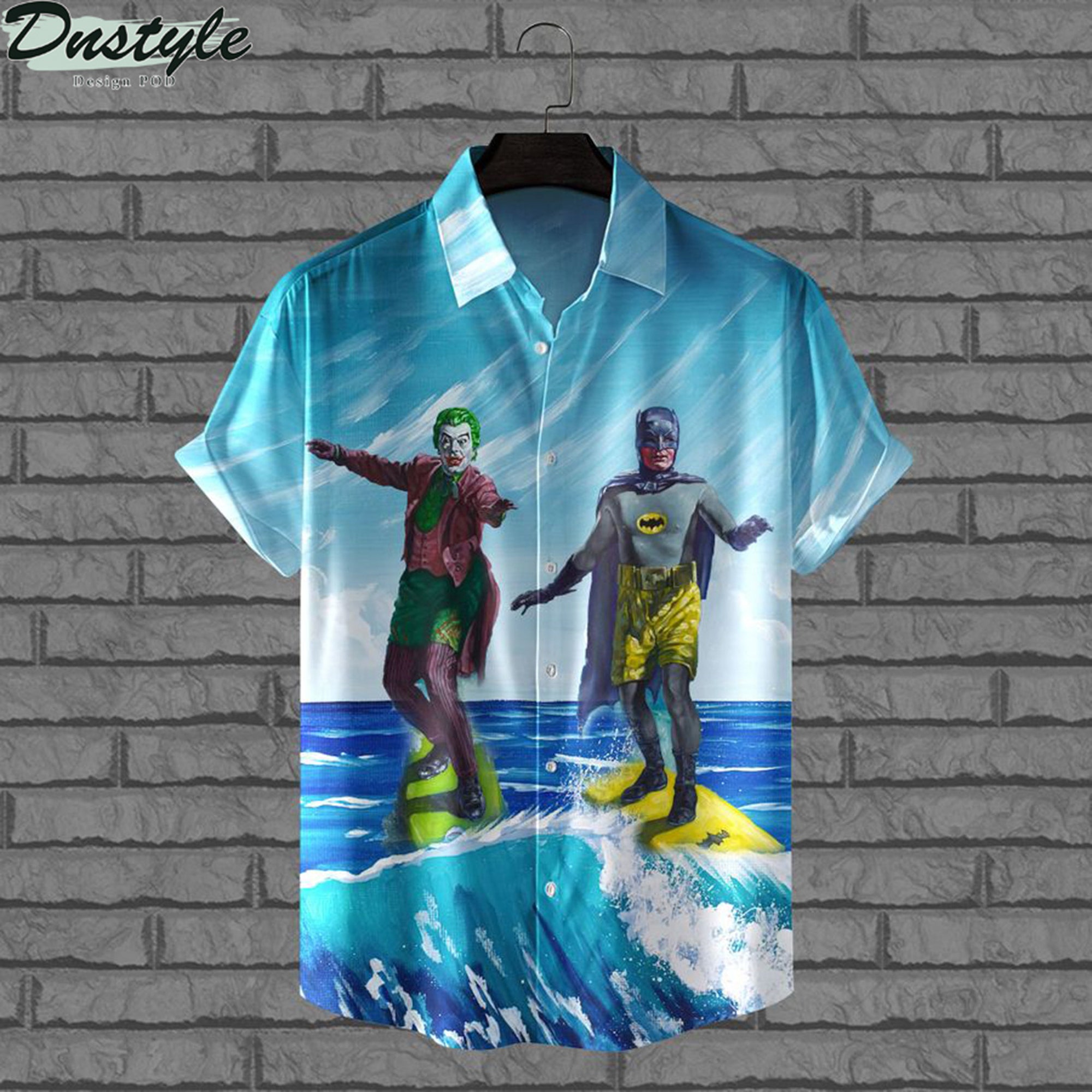 Batman And Joker Surfing Hawaiian Shirt