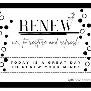 Renouvelez votre note d'affirmation mentale en couleur. Un excellent rappel de prendre soin de votre esprit au quotidien !