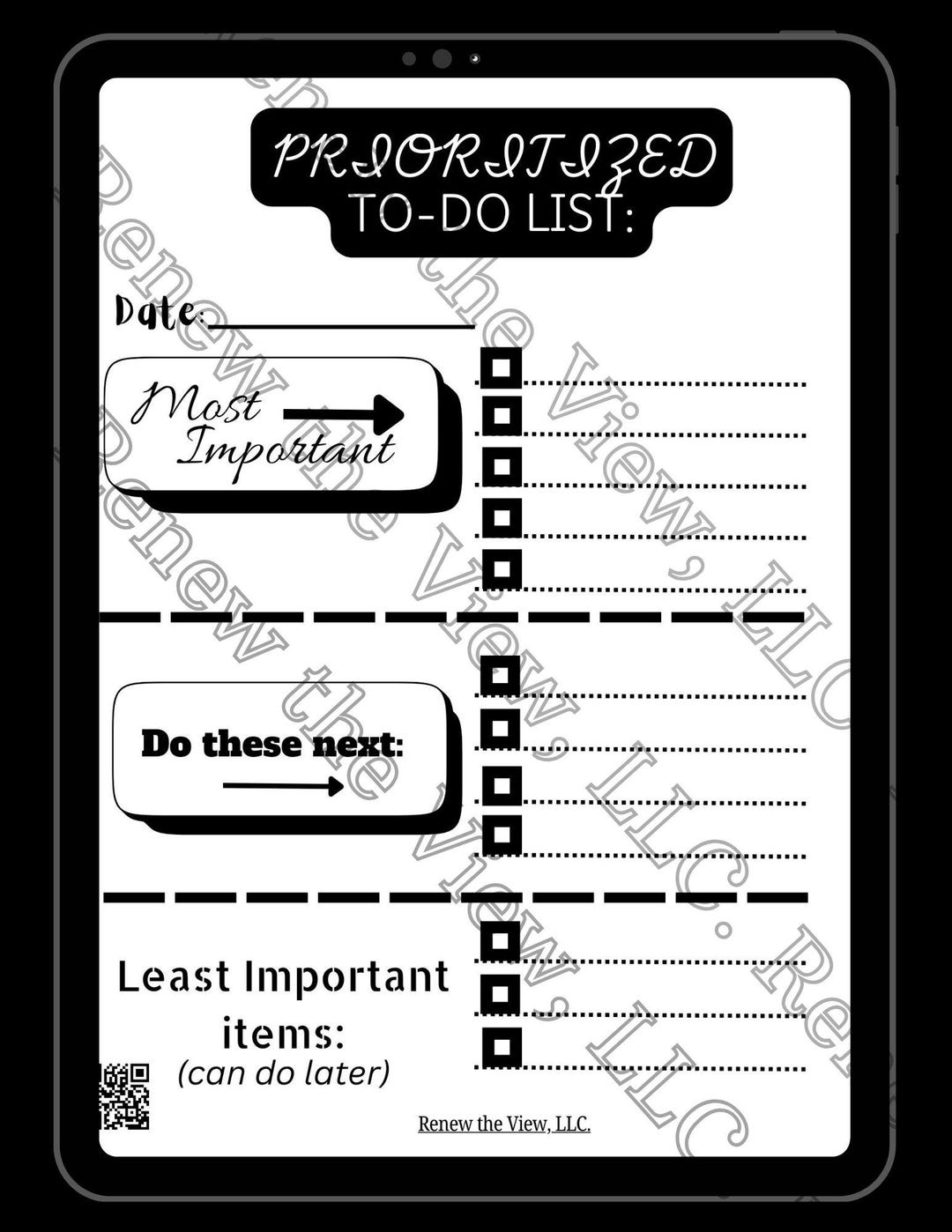 Minimalist To-do List | Daily Task Organizer |prioritize Your Day ...