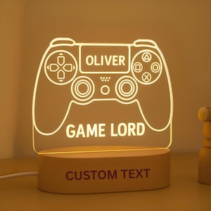 Luz nocturna gamer personalizada: Decoración gamer personalizada