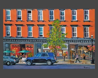 Tarrytown: Main and Washington from the Firehouse (giclee print)