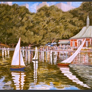 Central Park, Model Boat Pond III (giclee print)