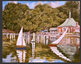 Central Park, Model Boat Pond III (giclee print)