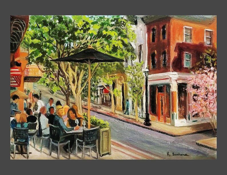 Tarrytown: Tarry Tavern and Main Street, Spring giclee print image 1