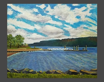 Dobbs Ferry: the Hudson River After a Storm (giclee print)