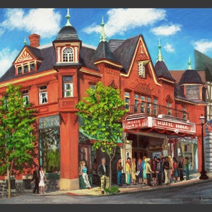 Tarrytown Music Hall with New Marquee (giclee print)