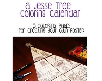 Calendrier de coloriage de l'arbre Jesse [PDF]