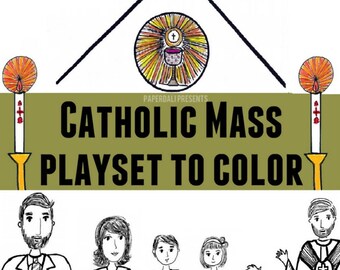 The Catholic Mass Playset in English and Spanish | Printable | Downloadable | PDFs | Digital File