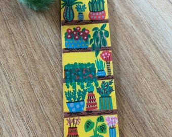 Handpainted Wooden Bookmark | Plant Mama |Unique Book Lover Gift | Personalize!