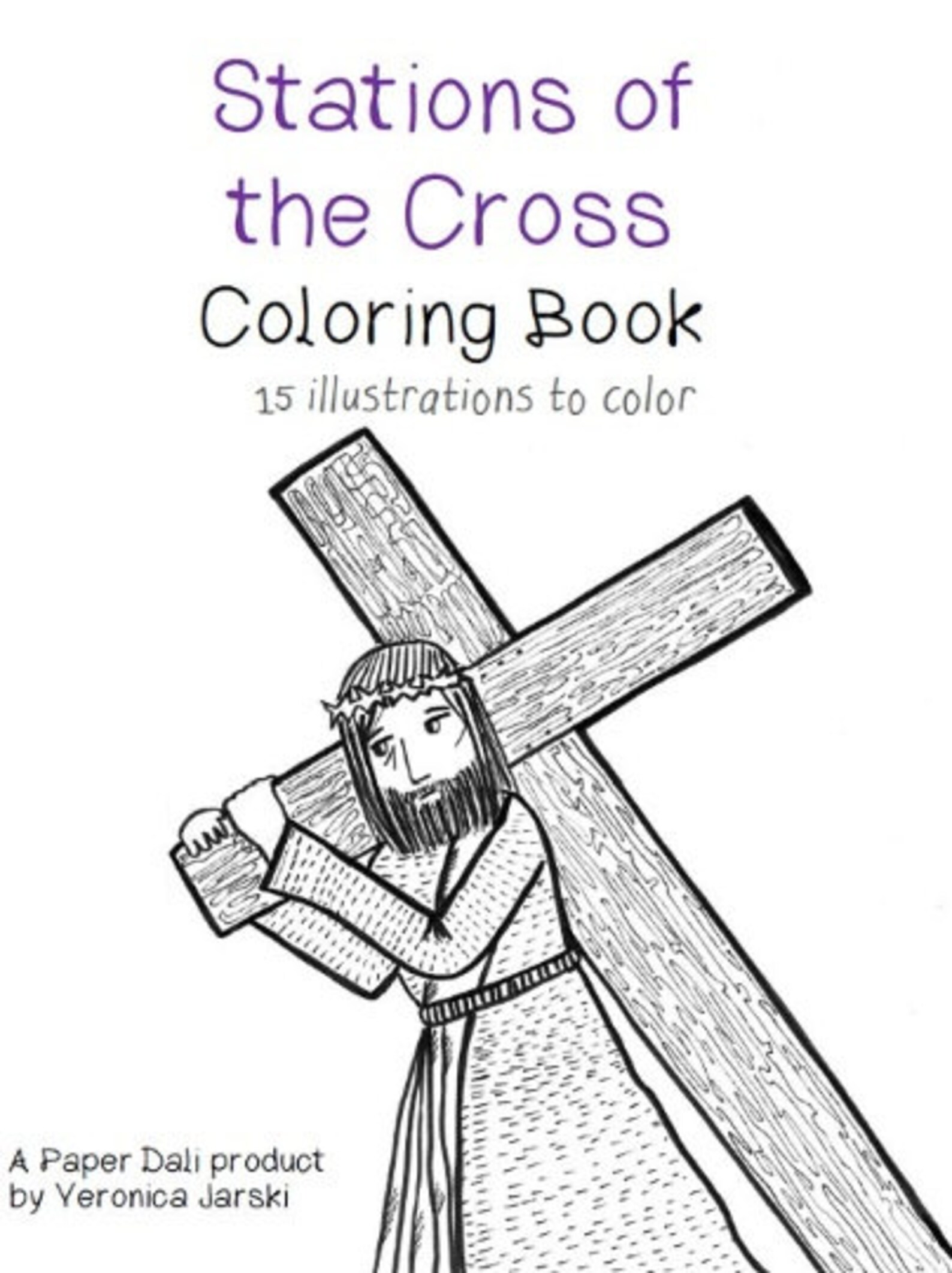 Stations of the Cross Coloring Book printable - Etsy