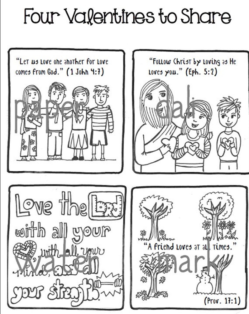 St. Valentine: Valentines and Coloring Page printable - Etsy