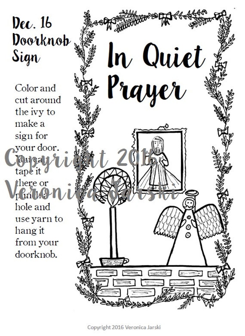 Advent Coloring and Activity Book 2016 Printable Etsy