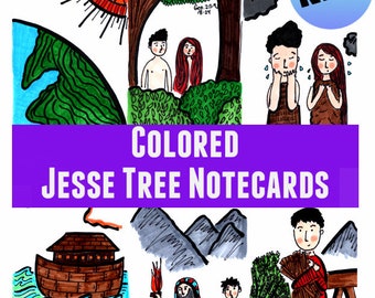 Ornements d'arbre de Jesse en couleur à télécharger et à afficher