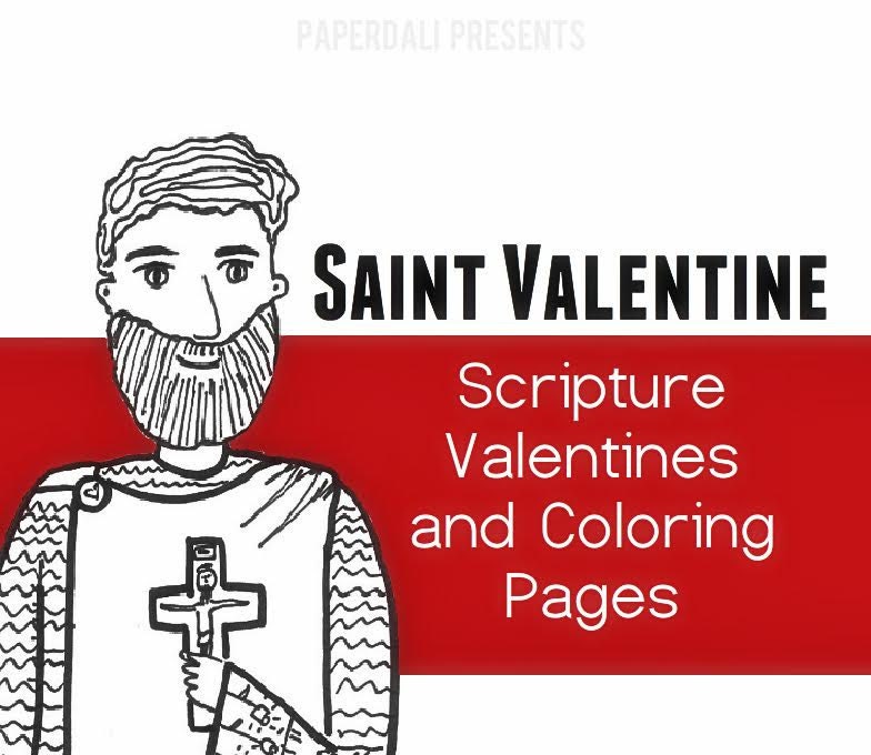 St. Valentine: Valentines and Coloring Page printable - Etsy