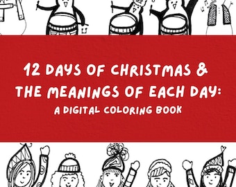 12 Days of Christmas Coloring Book | Digital Coloring Book | Digital Art | Printable | Downloadable | PDF