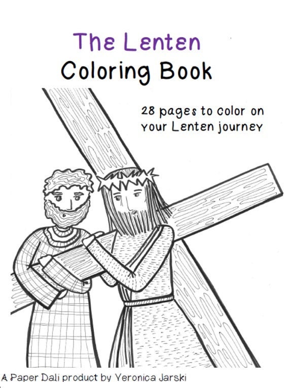 Download The Lenten Coloring Book Printable Etsy