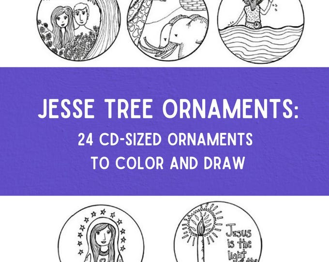 DIY JESSE TREE - Printable Pdf Jesse Tree Coloring Book - Christmas ...