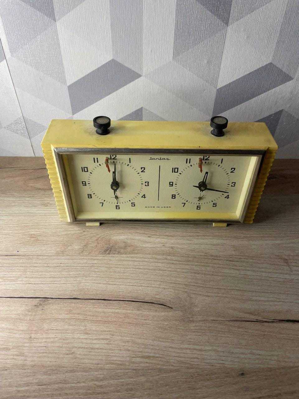 Vintage USSR Jantar Chess Mechanical Clock